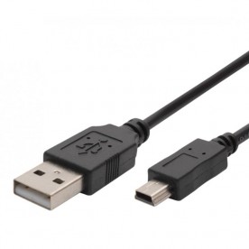 miniUSB töltőkábel, 1m, fekete - USB A/MINI-1